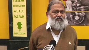 Haryana home minister Anil Vij.(ANI Photo) Haryana home minister Anil Vij.(ANI Photo)