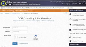 CDAC C-CAT seat allotment result 2019. (Screengrab) CDAC C-CAT seat allotment result 2019. (Screengrab)