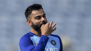 Pune: Indian captain Virat Kohli during a training session ahead of the third T20I against Sri Lanka.(PTI) Pune: Indian captain Virat Kohli during a training session ahead of the third T20I against Sri Lanka.(PTI)
