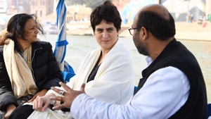 Priyanka Gandhi is expected to meet around 59 people, including social activists and students of Banaras Hindu University (BHU), who were jailed for anti-CAA protest.(Photo: Twitter/ INCIndia) Priyanka Gandhi is expected to meet around 59 people, including social activists and students of Banaras Hindu University (BHU), who were jailed for anti-CAA protest.(Photo: Twitter/ INCIndia)