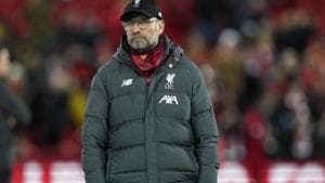 Liverpool's manager Jurgen Klopp looks on during warm up.(AP) Liverpool's manager Jurgen Klopp looks on during warm up.(AP)