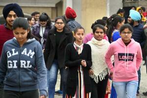 Ludhiana, India – January 08, 2020 : Students coming out from the examination hall after appear in JEE Main exam in Ludhiana on Wednesday, January 08, 2020.(Photo by Harsimar Pal Singh/Hindustan Times)(HT file) Ludhiana, India – January 08, 2020 : Students coming out from the examination hall after appear in JEE Main exam in Ludhiana on Wednesday, January 08, 2020.(Photo by Harsimar Pal Singh/Hindustan Times)(HT file)