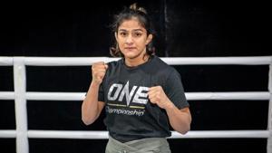 India's Ritu Phogat poses at the Fighting Bros Club ahead of her One Championship: Age of Dragons mixed martial arts debut.(via REUTERS) India's Ritu Phogat poses at the Fighting Bros Club ahead of her One Championship: Age of Dragons mixed martial arts debut.(via REUTERS)