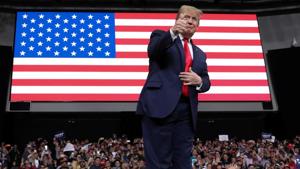 U.S. President Donald Trump attacked Democrat lawmakers for posing questions regarding prior approval of Soleimani’s killing during his campaign rally in Toledo, Ohio.(REUTERS) U.S. President Donald Trump attacked Democrat lawmakers for posing questions regarding prior approval of Soleimani’s killing during his campaign rally in Toledo, Ohio.(REUTERS)