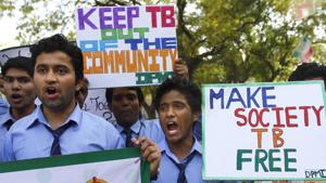 Student during awareness Stop Tuberculosis (TB) on the occasion of World TB day 24th March, 2014. With a TB elimination target of 2025, the health ministry has adopted gender-sensitive and gender-specific interventions.(Arun Sharma/HT File Photo) Student during awareness Stop Tuberculosis (TB) on the occasion of World TB day 24th March, 2014. With a TB elimination target of 2025, the health ministry has adopted gender-sensitive and gender-specific interventions.(Arun Sharma/HT File Photo)