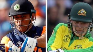 MS Dhoni and Alex Carey.(HT Collage) MS Dhoni and Alex Carey.(HT Collage)