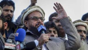 A questionnaire was handed over to Hafiz Saeed by a Pakistani anti-terrorism court on Friday which is hearing a terror financing case against the Mumbai terror attack mastermind and JuD chief.(PTI File Photo) A questionnaire was handed over to Hafiz Saeed by a Pakistani anti-terrorism court on Friday which is hearing a terror financing case against the Mumbai terror attack mastermind and JuD chief.(PTI File Photo)