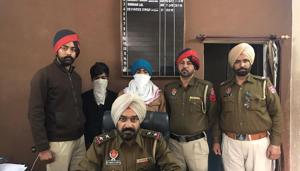 The accused in police custody in Ludhiana.(HT Photo) The accused in police custody in Ludhiana.(HT Photo)