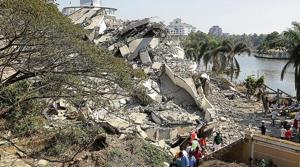Two skyscrapers were reduced to rubble through controlled implosion in Kochi on Saturday(Vivek R Nair/HT Photo) Two skyscrapers were reduced to rubble through controlled implosion in Kochi on Saturday(Vivek R Nair/HT Photo)