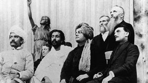 Swami Vivekananda, wearing a turban, at the Parliament of the World’s Religions in 1893. (Wikipedia ) Swami Vivekananda, wearing a turban, at the Parliament of the World’s Religions in 1893. (Wikipedia )