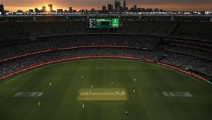 A general view of the sunset during the first day night test match in Perth day one of the First Test match between Australia and New Zealand at Optus Stadium on December 12, 2019 in Perth(Getty Images) A general view of the sunset during the first day night test match in Perth day one of the First Test match between Australia and New Zealand at Optus Stadium on December 12, 2019 in Perth(Getty Images)