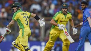 Australian batsmen Aaron Finch and David Warner star in Australia’s win.(PTI) Australian batsmen Aaron Finch and David Warner star in Australia’s win.(PTI)