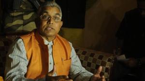 On Sunday, Bengal BJP chief Dilip Ghosh accused Mamata Benerjee-led state government of inaction during protests against the CAA last month.(Samir Jana/HT PHOTO) On Sunday, Bengal BJP chief Dilip Ghosh accused Mamata Benerjee-led state government of inaction during protests against the CAA last month.(Samir Jana/HT PHOTO)