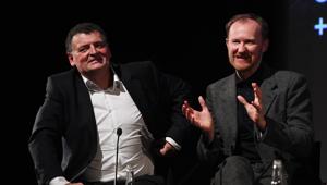 Steven Moffat (left) and Mark Gatiss met at a party in the late 1990s and quickly became friends. They have worked together on Doctor Who, Sherlock and now Dracula, which is currently streaming on Netflix.(Getty Images) Steven Moffat (left) and Mark Gatiss met at a party in the late 1990s and quickly became friends. They have worked together on Doctor Who, Sherlock and now Dracula, which is currently streaming on Netflix.(Getty Images)