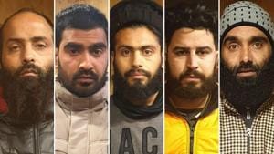 5 busted for planning terror activities on Republic Day.(Jammu and Kashmir Police) 5 busted for planning terror activities on Republic Day.(Jammu and Kashmir Police)