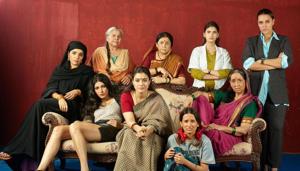 Kajol with her co-stars in Devi. Kajol with her co-stars in Devi.