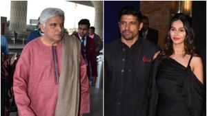 Javed Akhtar said that he has never asked son Farhan Akhtar about his relationship with Shibani Dandekar.(Varinder Chawla)