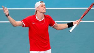 Canada's Denis Shapovalov reacts during his Quarter Final singles match against Serbia's Novak Djokovic.(REUTERS) Canada's Denis Shapovalov reacts during his Quarter Final singles match against Serbia's Novak Djokovic.(REUTERS)