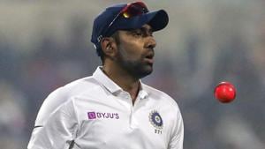 India's Ravichandran Ashwin tosses a pink ball.(AP) India's Ravichandran Ashwin tosses a pink ball.(AP)