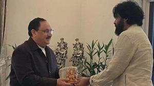 Jana Sena Party chief Pawan Kalyan met BJP working president JP Nadda at his residence in New Delhi recently.(ANI PHOTO.) Jana Sena Party chief Pawan Kalyan met BJP working president JP Nadda at his residence in New Delhi recently.(ANI PHOTO.)