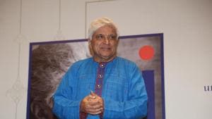 Poet, lyricist and screenwriter Javed Akhtar during an exhibition dedicated to him at Nehru Centre Art Gallery, Mumbai. It has been curated by photojournalist Pradeep Chandra and film historian SMM Ausaja. The exhibition is called The World of Javed Akhtar.(IANS) Poet, lyricist and screenwriter Javed Akhtar during an exhibition dedicated to him at Nehru Centre Art Gallery, Mumbai. It has been curated by photojournalist Pradeep Chandra and film historian SMM Ausaja. The exhibition is called The World of Javed Akhtar.(IANS)