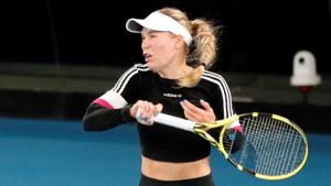 Denmark's Caroline Wozniacki during a practice session(REUTERS) Denmark's Caroline Wozniacki during a practice session(REUTERS)