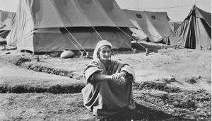 A Kashmiri Pandit woman at a refugee camp. A Kashmiri Pandit woman at a refugee camp.