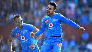 Rashid Khan of the Strikers(Getty Images) Rashid Khan of the Strikers(Getty Images)