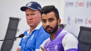 Bhubaneswar: Indian Hockey team Captain Manpreet Singh (R) and Head Coach Graham Reid(PTI) Bhubaneswar: Indian Hockey team Captain Manpreet Singh (R) and Head Coach Graham Reid(PTI)