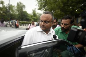 Congress MP Karti Chidambaram.(Biplov Bhuyan/HT PHOTO) Congress MP Karti Chidambaram.(Biplov Bhuyan/HT PHOTO)