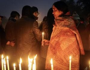 ANI Asha Devi, mother of Nirbhaya holds candlelight to pays tributes to Nirbhaya on her death anniversary in New Delhi on Sunday. ANI Asha Devi, mother of Nirbhaya holds candlelight to pays tributes to Nirbhaya on her death anniversary in New Delhi on Sunday.