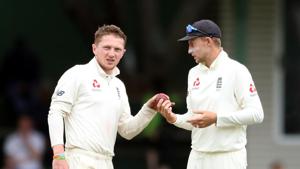 England's Dom Bess and Joe Root.(REUTERS) England's Dom Bess and Joe Root.(REUTERS)