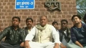 Congress MLA Munnalal Goyal on Saturday staged a dharna against his own party’s government(ANI Photo)