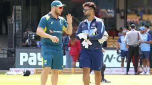 Rishabh Pant at training.(BCCI) Rishabh Pant at training.(BCCI)