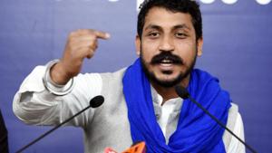 Bhim Sena chief Chandrashekhar Azad(Arvind Yadav/HT PHOTO) Bhim Sena chief Chandrashekhar Azad(Arvind Yadav/HT PHOTO)