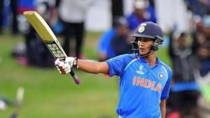 Manjot Kalra during the 2018 ICC Under-19 Cricket World Cup final.(PTI) Manjot Kalra during the 2018 ICC Under-19 Cricket World Cup final.(PTI)