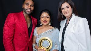 The Cisco Youth Leadership Award for 2019 was given to Prakash by Cisco Executive Vice President and Chief People Officer Fran Katsoudas, in December of 2019 at the Royal Albert Hall, London.(Digpu) The Cisco Youth Leadership Award for 2019 was given to Prakash by Cisco Executive Vice President and Chief People Officer Fran Katsoudas, in December of 2019 at the Royal Albert Hall, London.(Digpu)