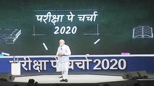 PM Modi interacts with students at Pariksha Pe Charcha 2020(Screengrab) PM Modi interacts with students at Pariksha Pe Charcha 2020(Screengrab)