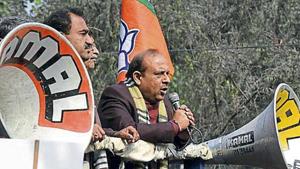 Leader of opposition in the Delhi Assembly Vijender Gupta will contest the polls from the Rohini seat again.(Sonu Mehta/HT archive) Leader of opposition in the Delhi Assembly Vijender Gupta will contest the polls from the Rohini seat again.(Sonu Mehta/HT archive)