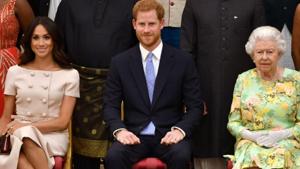 Britain's Queen Elizabeth, Prince Harry and Meghan, the Duchess of Sussex, pose for a picture at in London, Britain June 26, 2018.(Reuters File Photo) Britain's Queen Elizabeth, Prince Harry and Meghan, the Duchess of Sussex, pose for a picture at in London, Britain June 26, 2018.(Reuters File Photo)