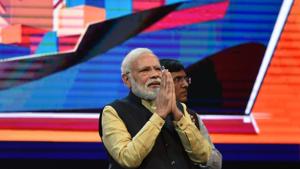 PM Modi seen at an event in Kolkata on January 12.(Samir Jana/HT Photo) PM Modi seen at an event in Kolkata on January 12.(Samir Jana/HT Photo)