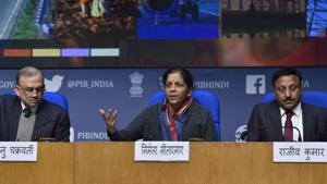 Union finance minister Nirmala Sitharaman says the government wants to work with the industry to achieve the $5 Trillion economy target.(Sanjeev Verma/HT PHOTO) Union finance minister Nirmala Sitharaman says the government wants to work with the industry to achieve the $5 Trillion economy target.(Sanjeev Verma/HT PHOTO)