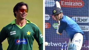 Shoaib Akhtar, MS Dhoni(Getty Images) Shoaib Akhtar, MS Dhoni(Getty Images)