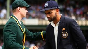 A file photo of Steve Smith (L) and Virat Kohli.(Cricket Australia via Getty Images) A file photo of Steve Smith (L) and Virat Kohli.(Cricket Australia via Getty Images)