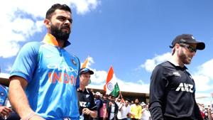 File image of Virat Kohli with Kane Williamson.(Getty Images) File image of Virat Kohli with Kane Williamson.(Getty Images)