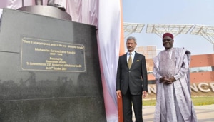 A $56-million convention centre dedicated to Mahatma Gandhi, the first such structure established in Africa by India, has been inaugurated in Niger. A $56-million convention centre dedicated to Mahatma Gandhi, the first such structure established in Africa by India, has been inaugurated in Niger.