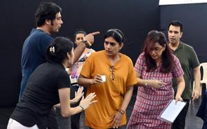 A still from the rehearsal