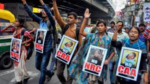 Protests agaist the National Register of Citizens (NRC),Citizenship Amendment Act (CAA) and the National Population Register (NPR) have been raging in Bengal for over a month.(PTI) Protests agaist the National Register of Citizens (NRC),Citizenship Amendment Act (CAA) and the National Population Register (NPR) have been raging in Bengal for over a month.(PTI)