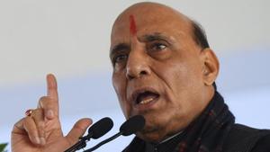 Defence Minister Rajnath Singh on Wednesday said Indian values consider all religions equal.(Mohd Zakir/HT PHOTO) Defence Minister Rajnath Singh on Wednesday said Indian values consider all religions equal.(Mohd Zakir/HT PHOTO)
