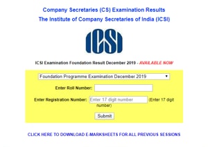 ICSI CS Foundation Result 2019(ICSI) ICSI CS Foundation Result 2019(ICSI)